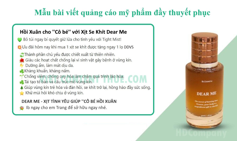 mau bai viet quang cao my pham hay