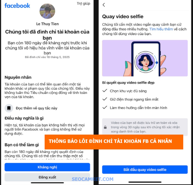 Cách mở Facebook bị đình chỉ 180 ngày